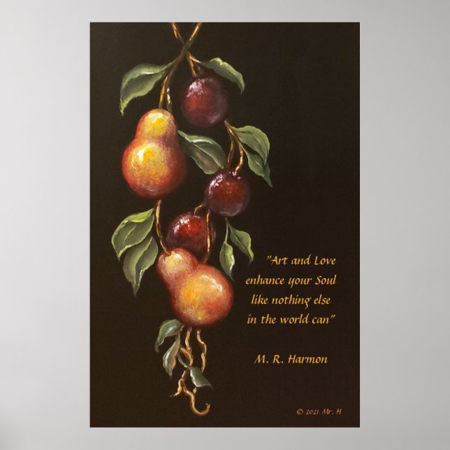 Poetry, Pears, and Plums Fine Art Poster (Front)
