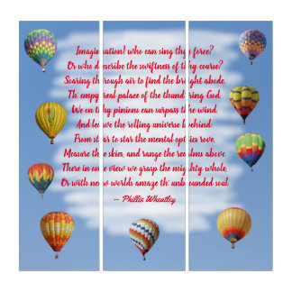 Poetry Phillis Wheatley Hot Air Balloons Triptych