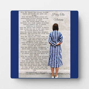 Poetry Pity the Nation Plaque