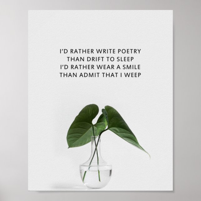 Poetry - Short Poem Poster (Front)