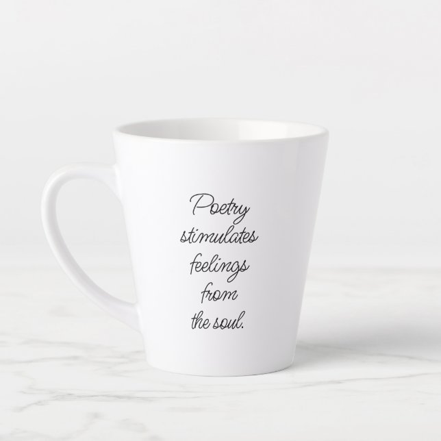Poetry Stimulates Latte Mug (Left)