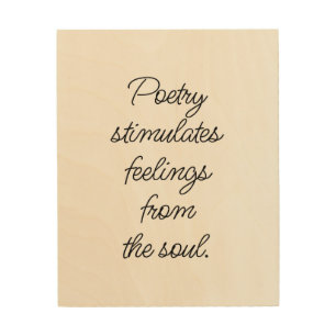 Poetry Stimulates Wood Wall Art