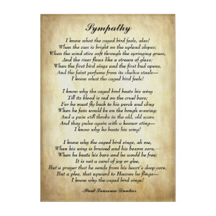 Poetry, Sympathy by Paul Laurence Dunbar Acrylic Print