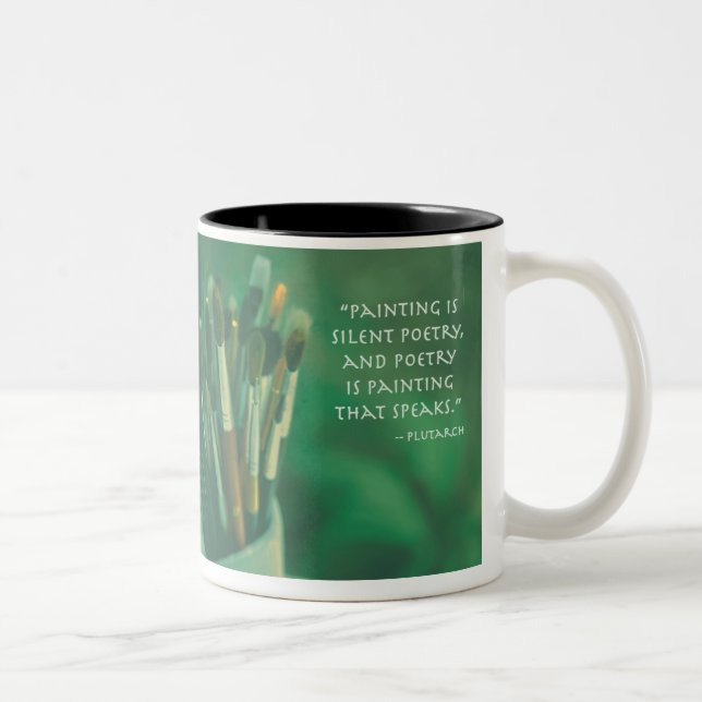 Poetry That Speaks Plutarch Quote Mug (Right)