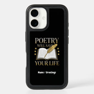 Poetry Will Save Your Life Funny Poet & Literature iPhone 16 Case