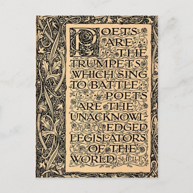 Poets Are - Shelley Postcard (Front)