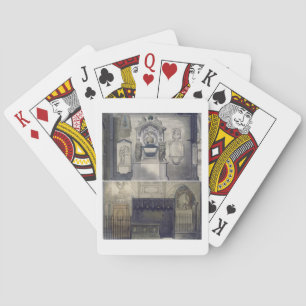 Poets' Corner, plate F from 'Westminster Abbey', e Poker Cards