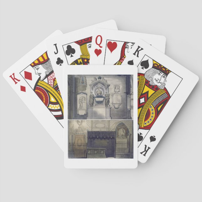 Poets' Corner, plate F from 'Westminster Abbey', e Poker Cards (Back)