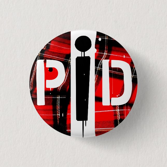 POETS IN DISTRESS PLAID BUTTON (Front)