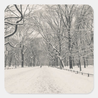 Poet's Walk - Central Park Winter Square Sticker