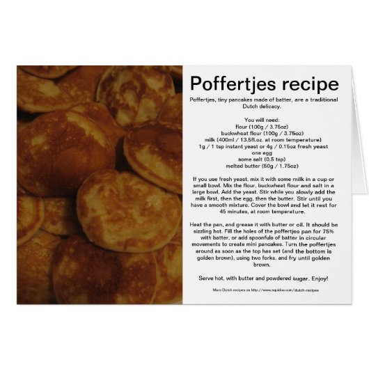 Poffertjes Cards (Front Horizontal)