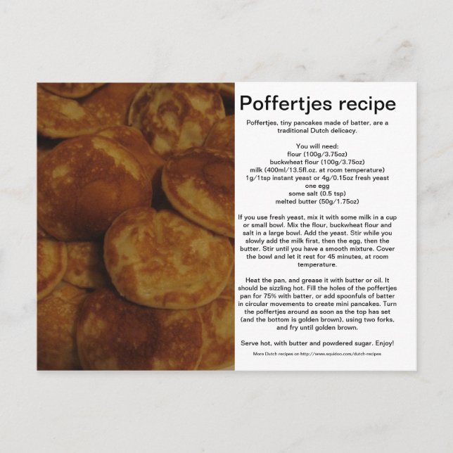 Poffertjes Postcard (Front)