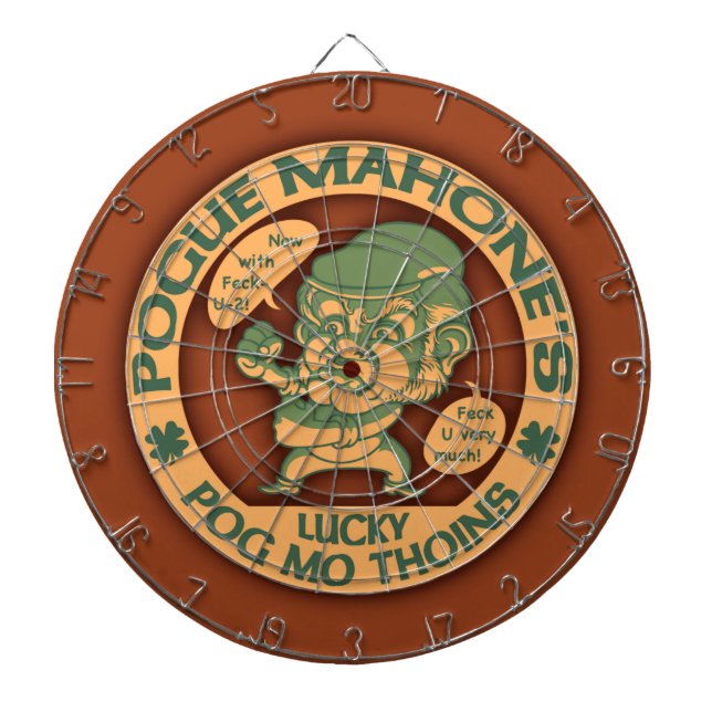 Pog Mo Boxer Dartboard With Darts (Front)