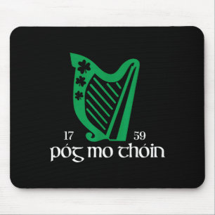 Póg Mo Thóin Ireland Funny Lucky Irish Green St Pa Mouse Pad