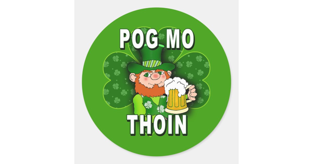 Pog Mos POG MO THOIN Tshirts and Products Classic Round Sticker | Zazzle