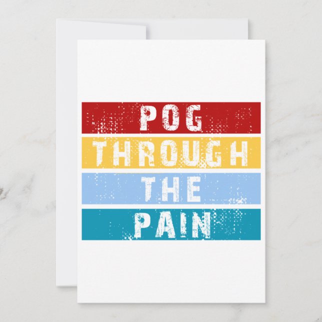 Pog Through The Pain Premium  Invitation (Front)