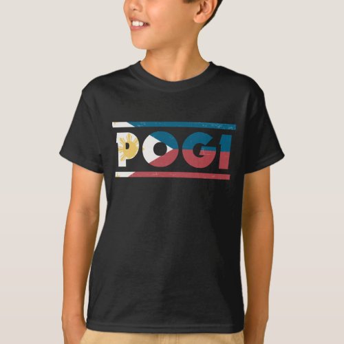 Pogi Funny Boy Proud Pinoy Philippines Flag T_Shirt