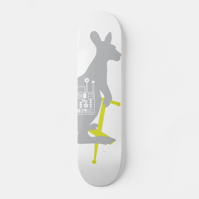 Pogo-Stick Kangaroo Skateboard Deck (Front)