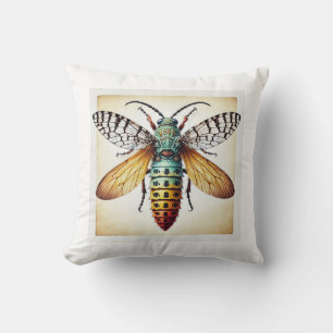 Pogonocherus Insect in Natural Environment 300824I Throw Pillow