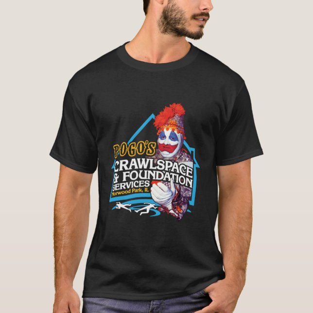 Pogo'S Crawlspace Foundation Scary Serial Er Clown T-Shirt (Front)