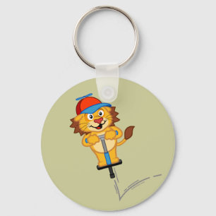 Pogostick Lion Keychain