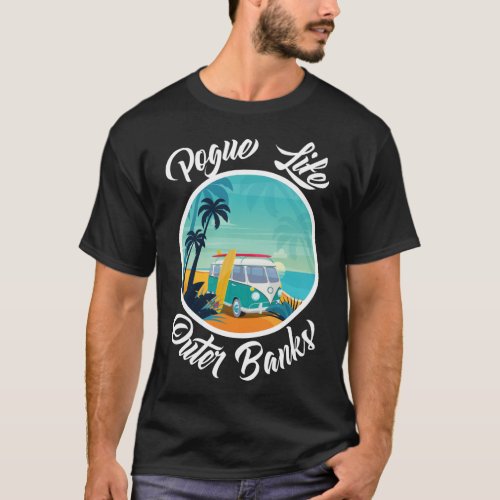 Pogue Life Outer Banks Surf Van OBX Beach tshirt