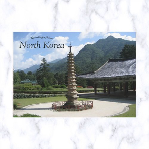 Pohyon Temple Mount Myohyang North Korea Postcard