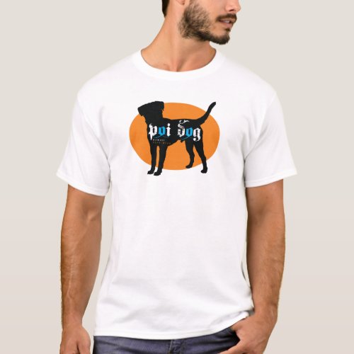 Poi Dog Hawaii Logo Design T_Shirt