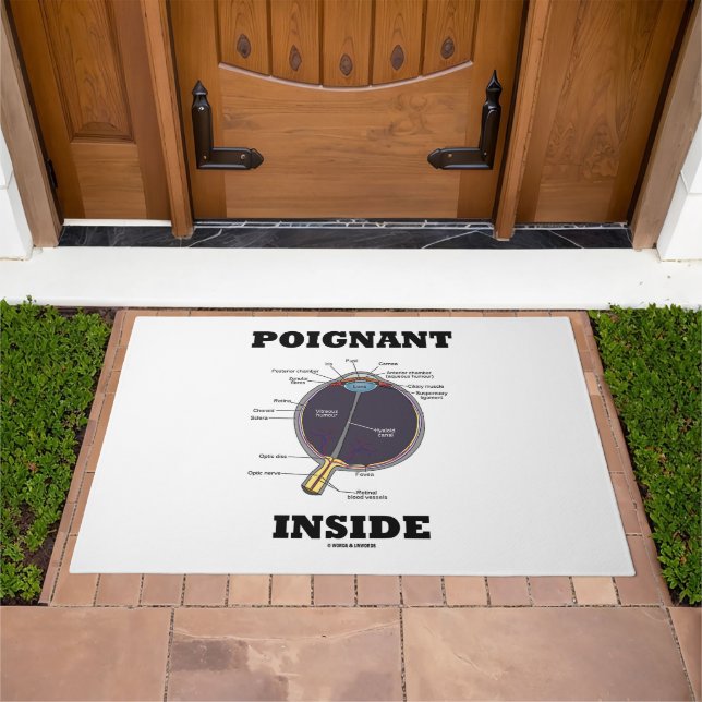 Poignant Eye (I) Inside Anatomical Eyeball Doormat (Outdoor)