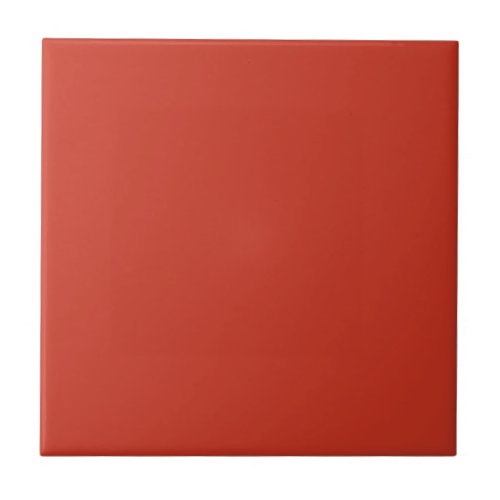 Poinciana Red Orange Solid Color Dark Scarlet Ceramic Tile