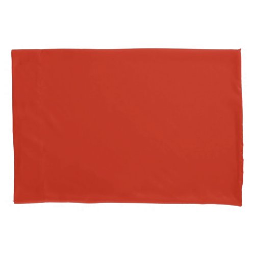 Poinciana Red Orange Solid Color Dark Scarlet Pillow Case
