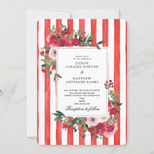 Poinciana Red Wedding Invitation