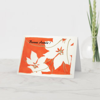 Poinsetia Happy Year Holiday Card