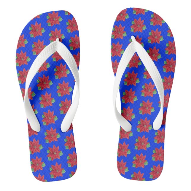 Poinsetta Flip Flops for the warm holiday wardrobe (Footbed)