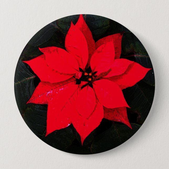 Poinsettia 6078 button (Front)