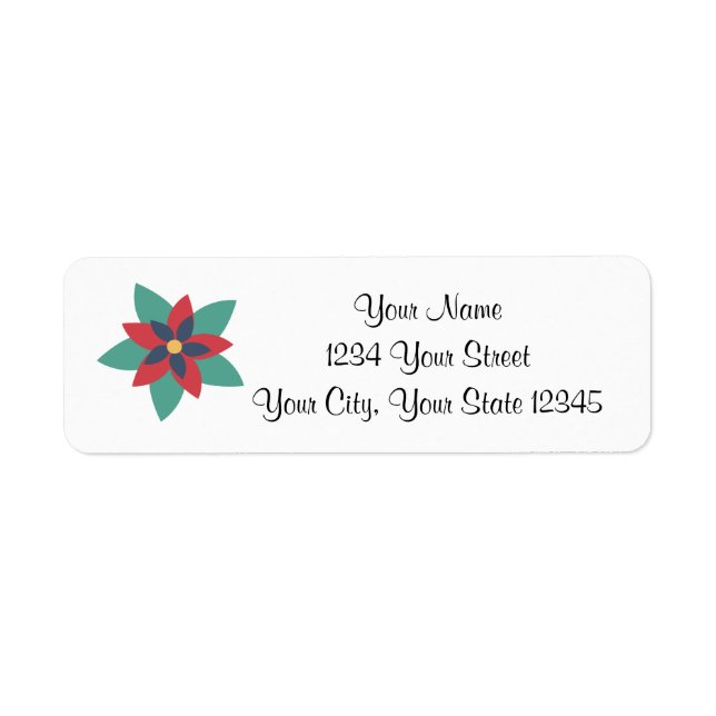 Poinsettia Address Label (Front)