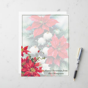 Poinsettia and holly swag Christmas