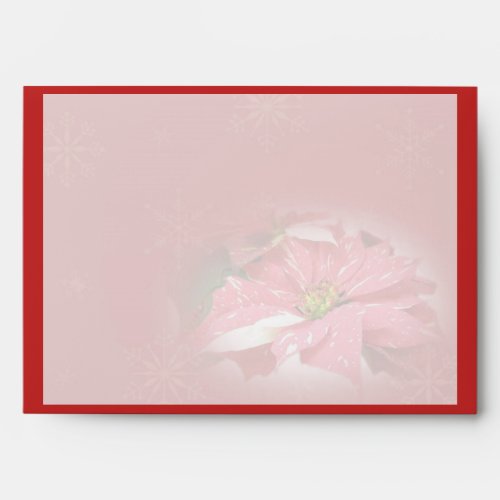 Poinsettia and Poem Christmas Envelope