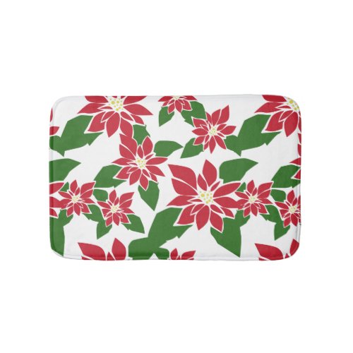 Poinsettia Bathroom Mat