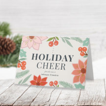 Poinsettia & Berry Business Christmas Holiday