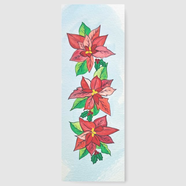 Poinsettia Bookmark (Front)