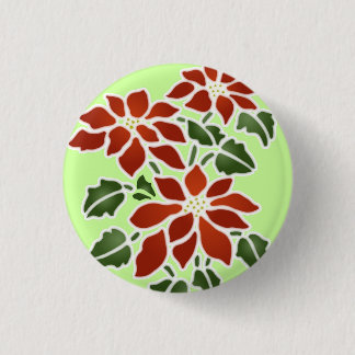 Poinsettia Button