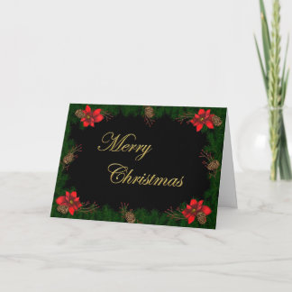 Poinsettia Christmas Card
