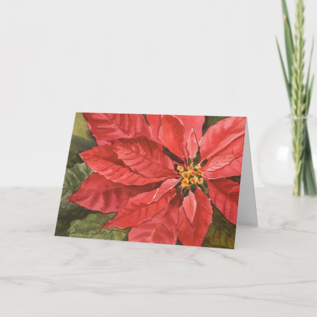 Poinsettia Christmas Card 09CCS2-9 (Front)