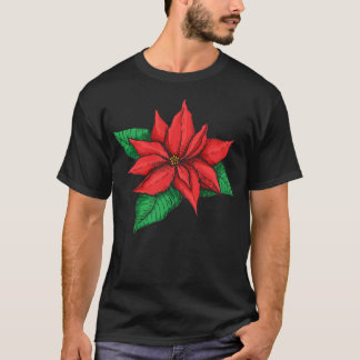 Poinsettia. Christmas Decor Flower T-Shirt
