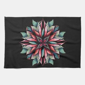Poinsettia Christmas Floral Elegant Winter Holiday Kitchen Towel