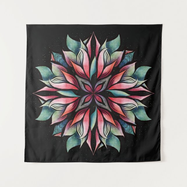 Poinsettia Christmas Floral Elegant Winter Holiday Tapestry (Front)