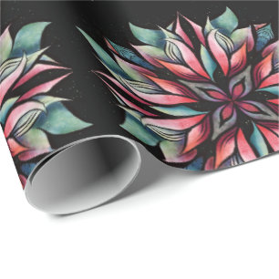 Poinsettia Christmas Floral Elegant Winter Holiday Wrapping Paper