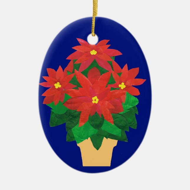 Poinsettia Christmas Ornament (Front)