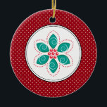Poinsettia Christmas Ornaments<br><div class="desc">This elegant ornament can be totally personalized by you to make a wonderful holiday gift for anyone on your shopping list!
Artwork by Sarah Paris</div>